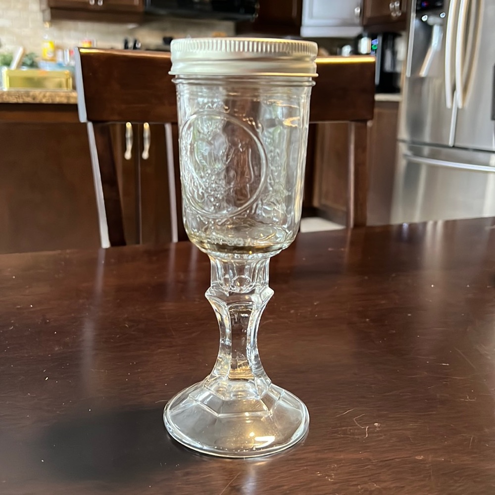 New! Ball Jar Wine Glass